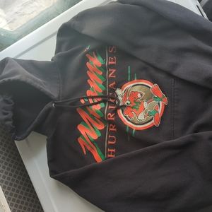 Miami hurricanes 1990's hooded sweatshirt.